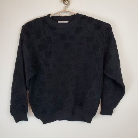 Beau Brummel vintage wool sweater textured knit crew neck - Picture 1 of 9